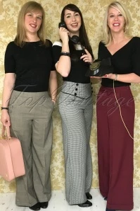 40s Hidden Away Trousers In Burgundy 7 40s Hidden Away Trousers In Burgundy - Image 5