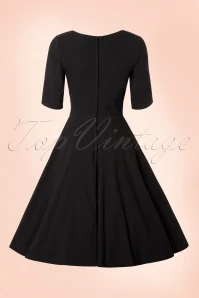 50s Trixie Doll Swing Dress In Black 9 50s Trixie Doll Swing Dress In Black - Image 7