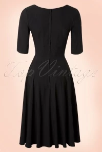 50s Trixie Doll Swing Dress In Black 8 50s Trixie Doll Swing Dress In Black - Image 6