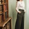40s Mindy Hide Away Trousers In Olive Green 2 40s Mindy Hide Away Trousers In Olive Green -King Louie Shop 100636 Dancing Days by Banned Hidden Away Olive Trousers 131 40 19715 20161011 1W category