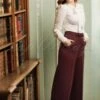 40s Hidden Away Trousers In Burgundy 1 40s Hidden Away Trousers In Burgundy -King Louie Shop 100637 Dancing Days by Banned Hidden Away RedTrousers 19714 20161011 15W category