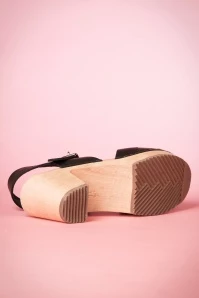 60s Loretta Leather Clogs In Black 7 60s Loretta Leather Clogs In Black - Image 5