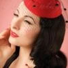 50s Marilyn Fascinator In Red -King Louie Shop 106378 Dancing Days by Banned Mailyn Fascinator red 201 20 21120 03062017 model01W category
