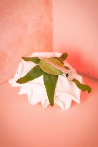 50s Bernie Rose Hair Clip In Cream 5 50s Bernie Rose Hair Clip In Cream - Image 3