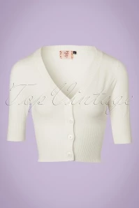 50s Overload Cardigan In Ivory White 4 50s Overload Cardigan In Ivory White - Image 2