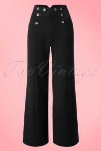 40s Stay Awhile Trousers In Black