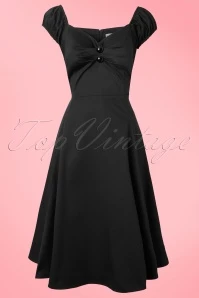50s Dolores Doll Swing Dress In Black 8 50s Dolores Doll Swing Dress In Black - Image 6