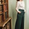 40s Hidden Away Trousers In Teal