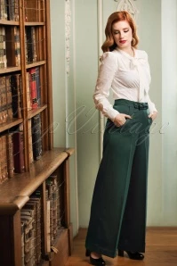 40s Hidden Away Trousers In Teal