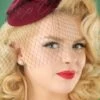 50s Candice Hat In Burgundy -King Louie Shop 119342 Banned Candice Hat in Bordeaux 201 20 22223 01W category