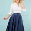 Bunny 50s Paula Swing Skirt In Navy