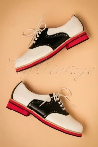 60s Old Soul Dancer Shoes In White And Black