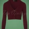 50s Shela Cropped Cardigan In Burgundy 1 50s Shela Cropped Cardigan In Burgundy -King Louie Shop 120208 Mak Sweater V neck Cropped Cardigan inBurgundy 140 20 23273 20171002 0002w category