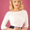 50s Modern Love Top In Ivory -King Louie Shop 122936 Dancing Days by Banned Sophie Top in Cream White 113 50 17786 20160308 2W category