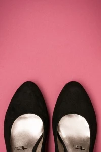Tamaris 40s Sally Suedine Pumps In Black 5 Tamaris 40s Sally Suedine Pumps In Black - Image 3