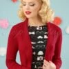 50s Jean Knitted Bolero In Red -King Louie Shop 131644 Collectif Clothing Jean Knitted Bolero Red 10360 5W category