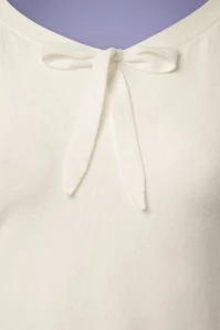 50s Pretty Illusion Top In Off White 6 50s Pretty Illusion Top In Off White - Image 4