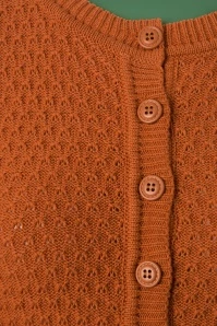 50s Jennie Cardigan In Dusty Orange 5 50s Jennie Cardigan In Dusty Orange - Image 3