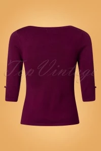 50s Addicted Sweater In Aubergine 6 50s Addicted Sweater In Aubergine - Image 4
