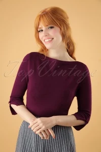 50s Addicted Sweater In Aubergine