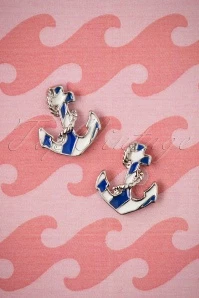 50s Anchor Earstuds In Silver