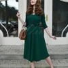 50s Ruby Swing Dress In Forest Green 1 50s Ruby Swing Dress In Forest Green -King Louie Shop 140781 Vintage Chic Scuba Crepe Sweetheart Neckline Teal Dress 102 20 2370920161026 0019W category