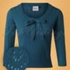 50s Pointelle Bow Top In Steal Blue -King Louie Shop 141957 Banned 50s Pointelle Red Top 113 20 26186 20180919 0004W1 category