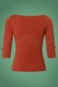 50s Oonagh Top In Brown 6 50s Oonagh Top In Brown - Image 4