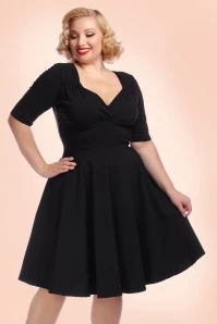 50s Trixie Doll Swing Dress In Black 11 50s Trixie Doll Swing Dress In Black - Image 9