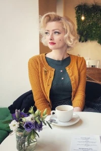 50s Jennie Cardigan In Bronze 7 50s Jennie Cardigan In Bronze - Image 5