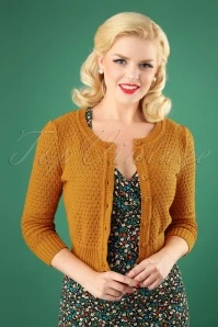 50s Jennie Cardigan In Bronze 5 50s Jennie Cardigan In Bronze - Image 3
