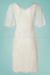 20s Kate Flapper Dress In Ivory 5 20s Kate Flapper Dress In Ivory - Image 3