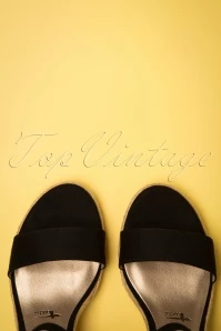 Tamaris 60s Winnie Wedges In Black 5 Tamaris 60s Winnie Wedges In Black - Image 3