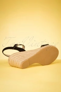 Tamaris 60s Winnie Wedges In Black 7 Tamaris 60s Winnie Wedges In Black - Image 5