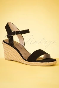 Tamaris 60s Winnie Wedges In Black