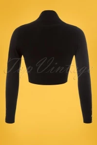 50s Jean Knitted Bolero In Black 6 50s Jean Knitted Bolero In Black - Image 4