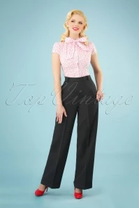 40s Party On Classy Trousers In Black
