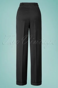 40s Party On Classy Trousers In Black 5 40s Party On Classy Trousers In Black - Image 3