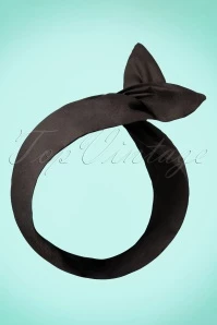 50s Hair Scarf In Black