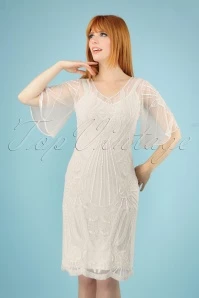 20s Kate Flapper Dress In Ivory
