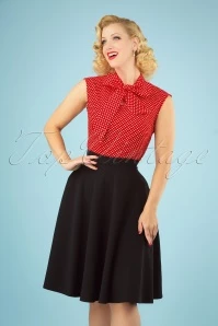 50s Sheila Swing Skirt In Black
