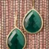 50s Lavina Stone Drop Earrings In Emerald -King Louie Shop 160438 Glammfemme 31303 Earring Emerald Gold Drop 20190718 0005 W category