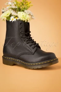 Dr. Martens 1460 Virginia Ankle Boots In Black