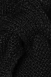 50s Fru Fru Knitted Scarf In Black 4 50s Fru Fru Knitted Scarf In Black - Image 2
