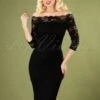 50s Vera Lace Pencil Dress In Black -King Louie Shop 163246 Vintage Chic 28781 Black Lace Pencil Dress 20190226 040MW category