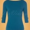50s Oonagh Top In Dark Teal Blue -King Louie Shop 163267 Banned 30657 Oonach Basic Top in Blue 20190626 004W category