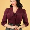 50s Perfect Bow Blouse In Burgundy 1 50s Perfect Bow Blouse In Burgundy -King Louie Shop 163879 Banned Retro 30620Perfect Pussybow Blouse 20190523 040MW category