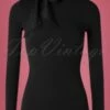 Vixen 50s Josie Tie Neck Top In Black -King Louie Shop 164519 Vixen 30919 Top Tie Black 09042019 002W category