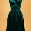 50s Trissie Twisted Velvet Swing Dress In Green 2 50s Trissie Twisted Velvet Swing Dress In Green -King Louie Shop 168118 Vintage Chic 32105 Velvet Twiste Green20191009 007W category