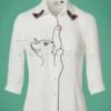 60s Snow Bird Blouse In Ivory White 2 60s Snow Bird Blouse In Ivory White -King Louie Shop 170594 Dancing Days by Banned Snow Bird White Cat Blouse 112 50 22397 20170807 0002W category